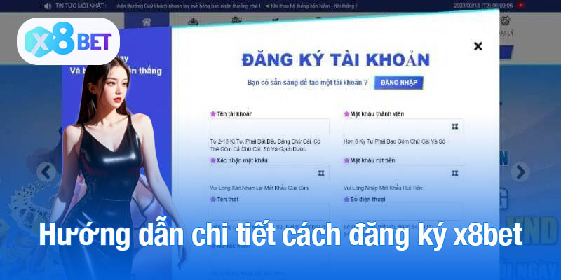 Hướng dẫn chi tiết cách đăng ký x8bet